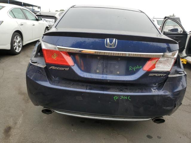 1HGCR2F51FA013152 - 2015 HONDA ACCORD SPORT BLUE photo 6
