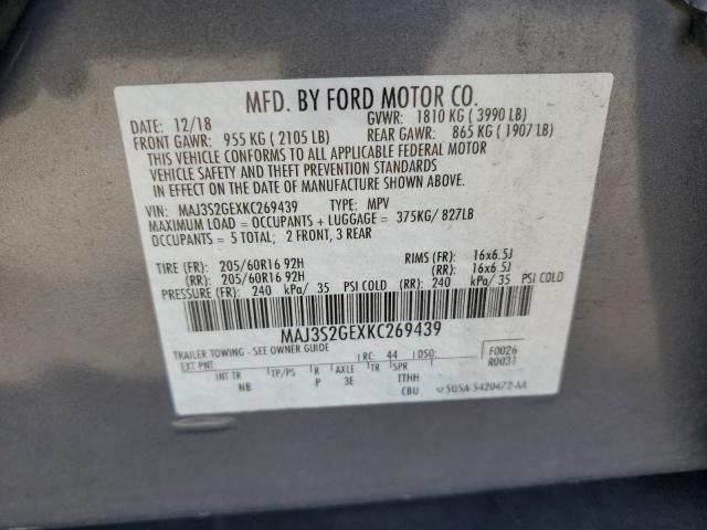 MAJ3S2GEXKC269439 - 2019 FORD ECOSPORT SE 石墨色 照片 13