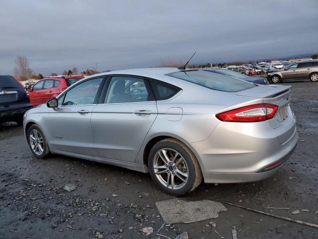 3FA6P0LU8FR115545 - 2015 FORD FUSION SE HYBRID SILVER photo 2