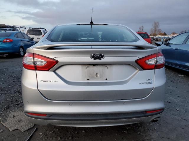 3FA6P0LU8FR115545 - 2015 FORD FUSION SE HYBRID SILVER photo 6