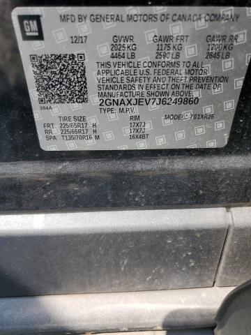 2GNAXJEV7J6249860 - 2018 CHEVROLET EQUINOX LT შავი ფოტო 13