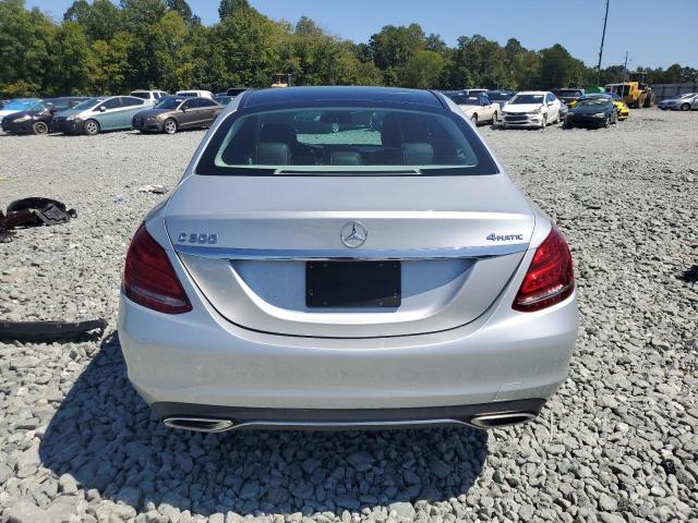 WDDWF4KB2HR230974 - 2017 MERCEDES-BENZ C 300 4MATIC SILVER photo 6