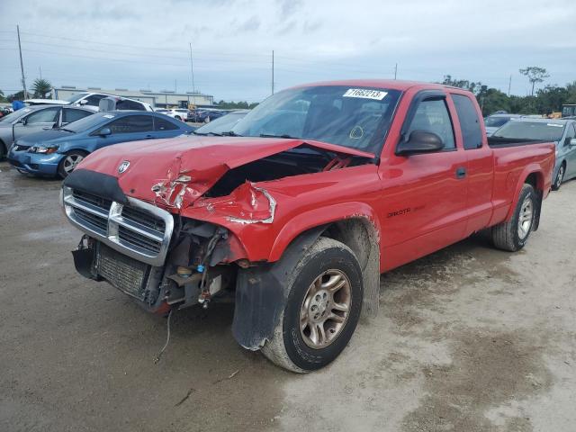 1D7GL32K44S654179 - 2004 DODGE DAKOTA SPORT RED photo 1