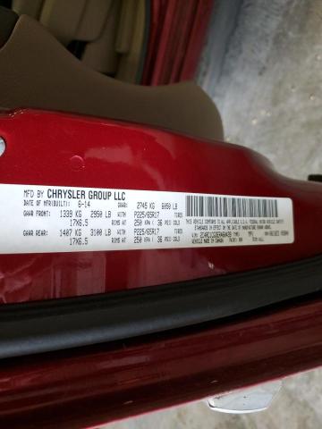 2C4RC1CG3ER460439 - 2014 CHRYSLER TOWN & COU TOURING L MAROON photo 13