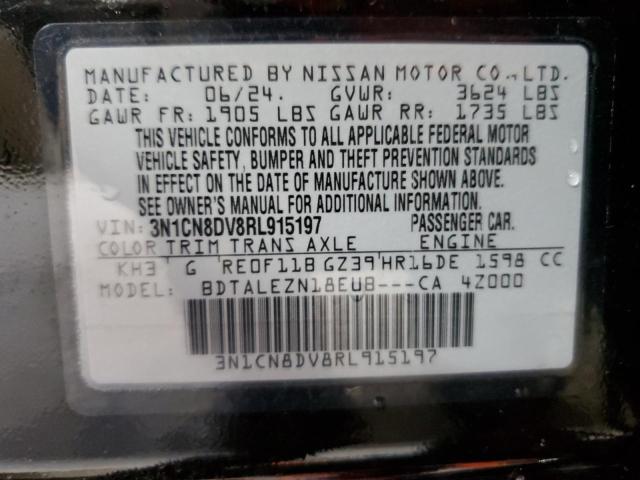 3N1CN8DV8RL915197 - 2024 NISSAN VERSA S BLACK photo 13