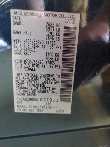 5N1AR2MM8DC631923 - 2013 NISSAN PATHFINDER S Mavi foto 13