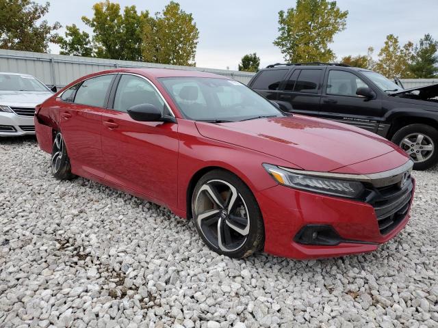 1HGCV1F42NA038525 - 2022 HONDA ACCORD SPORT SE RED photo 4