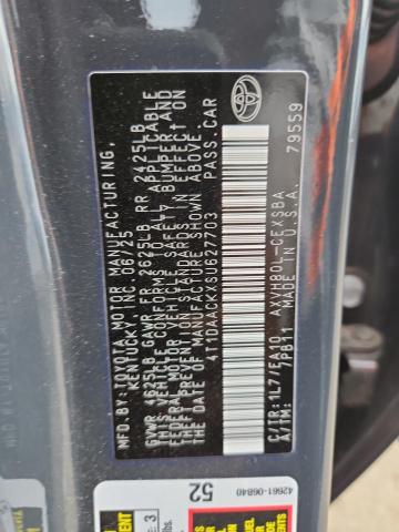 4T1DAACKXSU627703 - 2025 TOYOTA CAMRY XSE Grau Foto 12