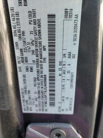 1FMCU0F7XJUA09669 - 2018 FORD ESCAPE S Grau Foto 13