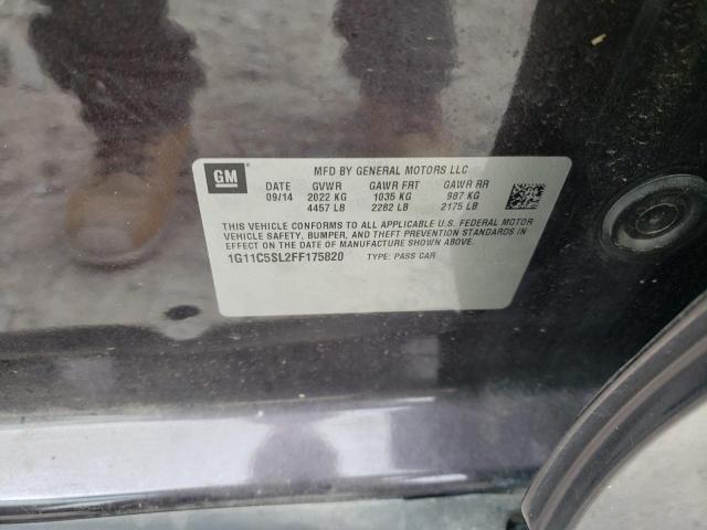 1G11C5SL2FF175820 - 2015 CHEVROLET MALIBU 1LT 紫色 照片 12