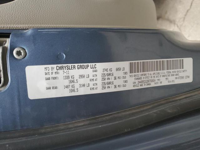 2A4RR5DG2BR768664 - 2011 CHRYSLER TOWN & COU TOURING ლურჯი ფოტო 13