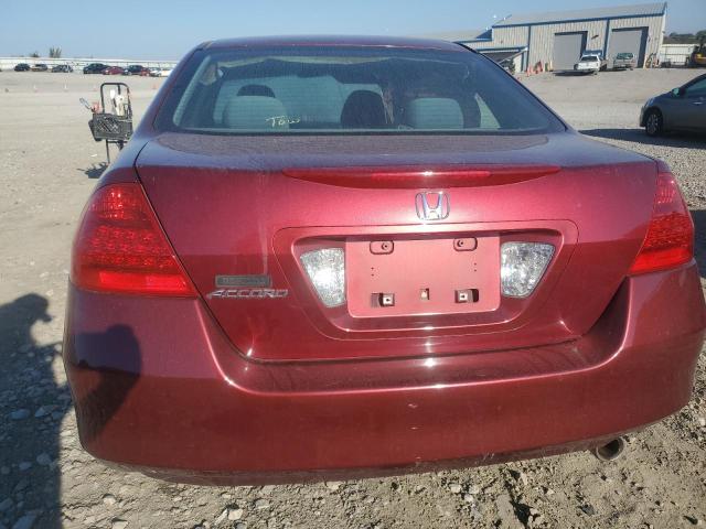 1HGCM563X6A142571 - 2006 HONDA ACCORD SE BURGUNDY photo 6