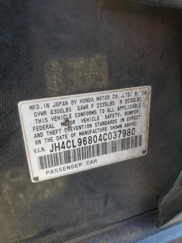 JH4CL96804C037980 - 2004 ACURA TSX BLACK photo 12