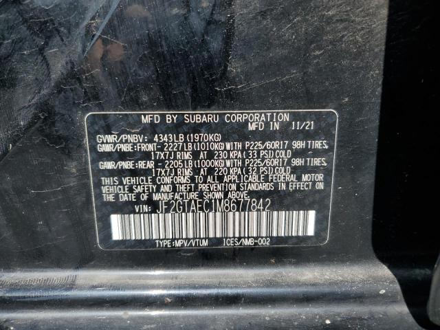 JF2GTAEC1M8677842 - 2021 SUBARU CROSSTREK PREMIUM BLACK photo 13