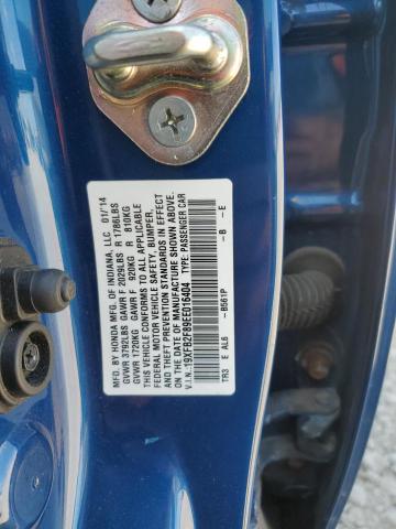 19XFB2F89EE016404 - 2014 HONDA CIVIC EX BLUE photo 12
