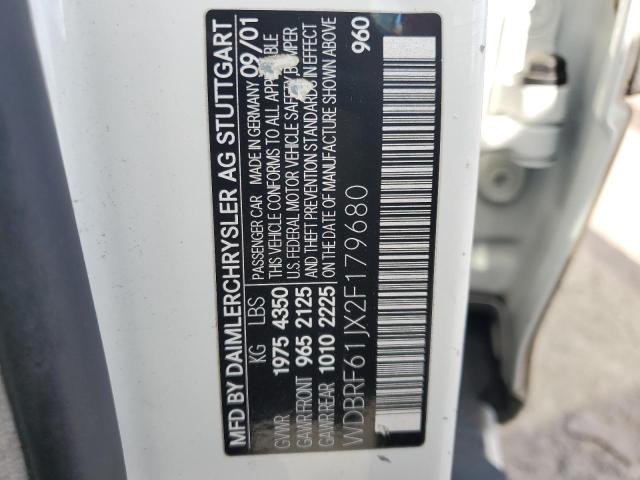 WDBRF61JX2F179680 - 2002 MERCEDES-BENZ C 240 თეთრი ფოტო 13