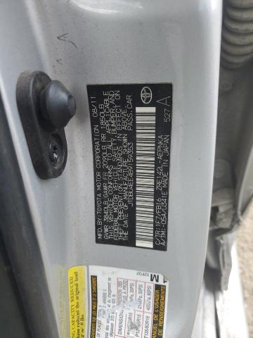 JTDBU4EE4B9159353 - 2011 TOYOTA COROLLA BASE Argent photo 12