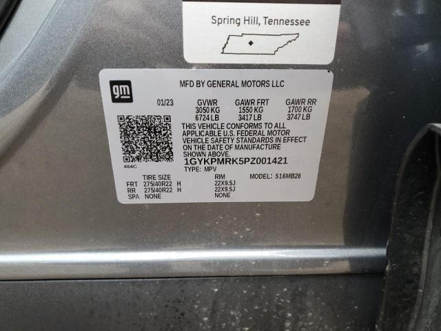 1GYKPMRK5PZ001421 - 2023 CADILLAC LYRIQ LUXURY GRAY photo 14