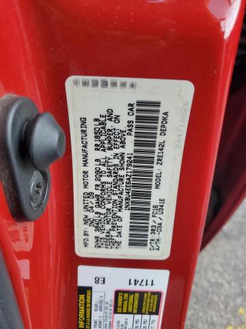 1NXBU4EE6AZ179241 - 2010 TOYOTA COROLLA BASE RED photo 12