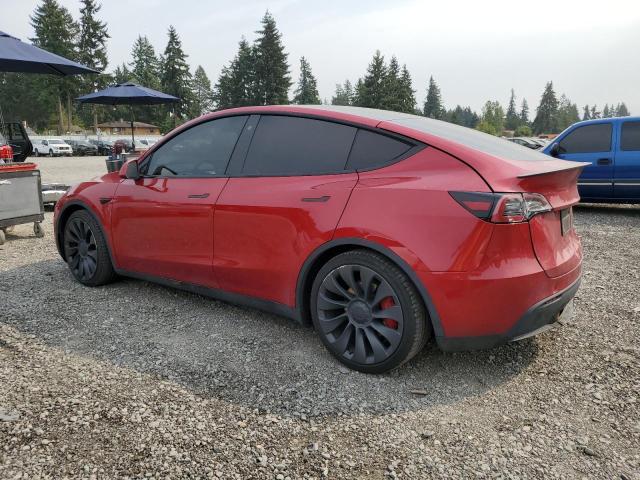 5YJYGDEF3MF215933 - 2021 TESLA MODEL Y RED photo 2
