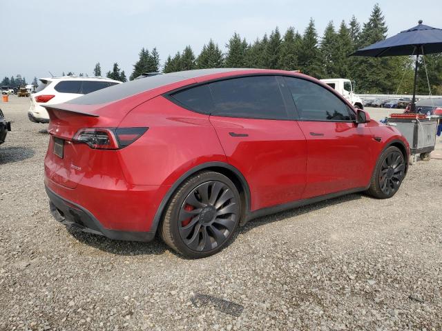 5YJYGDEF3MF215933 - 2021 TESLA MODEL Y RED photo 3