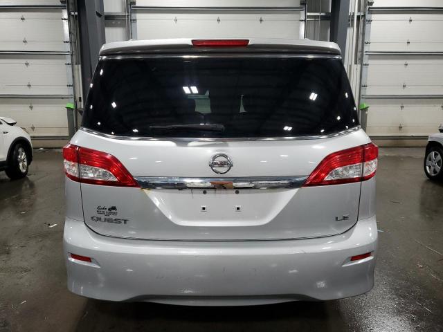 JN8AE2KP0C9036190 - 2012 NISSAN QUEST S SILVER photo 6