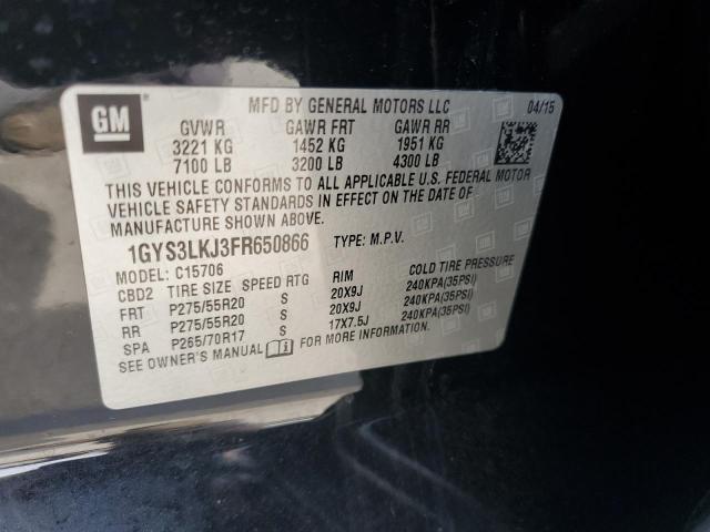 1GYS3LKJ3FR650866 - 2015 CADILLAC ESCALADE أسود صورة 13