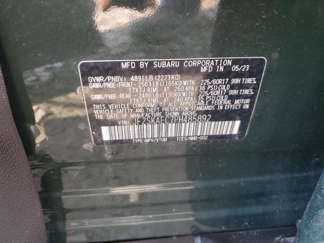 JF2SKAEC7PH485892 - 2023 SUBARU FORESTER PREMIUM 绿色 照片 14