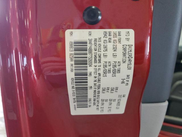 3A4FY48B87T526934 - 2007 CHRYSLER PT CRUISER RED photo 12