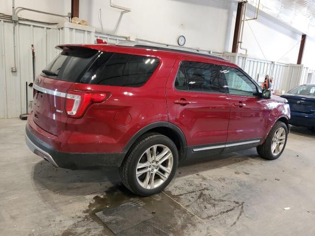 1FM5K8D83GGB85690 - 2016 FORD EXPLORER XLT RED photo 3