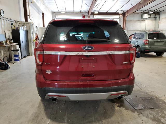 1FM5K8D83GGB85690 - 2016 FORD EXPLORER XLT RED photo 6