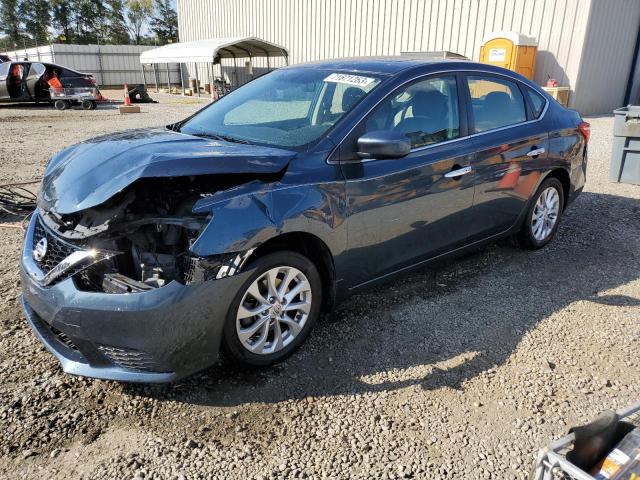 3N1AB7AP6HY282331 - 2017 NISSAN SENTRA S BLUE photo 1