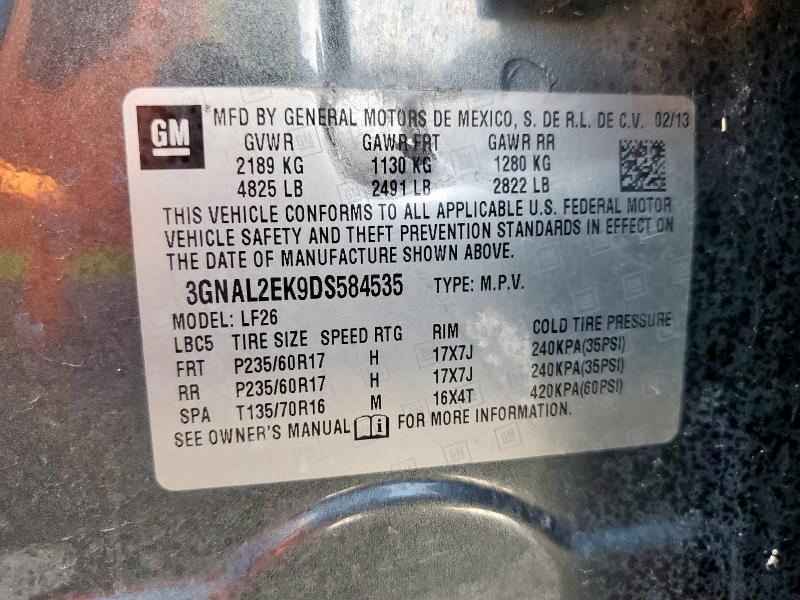 3GNAL2EK9DS584535 - 2013 CHEVROLET CAPTIVA LS Boz foto 13