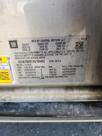 5GAKVBKD1HJ164452 - 2017 BUICK ENCLAVE Qəhvəyi foto 13