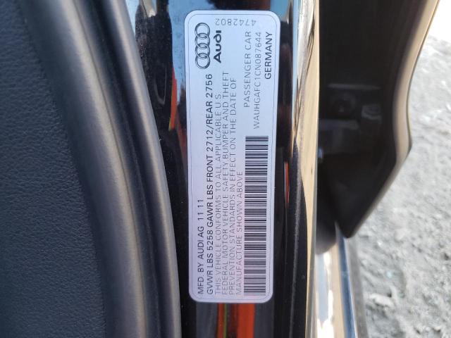 WAUHGAFC1CN087644 - 2012 AUDI A6 PRESTIGE 黑色 照片 12