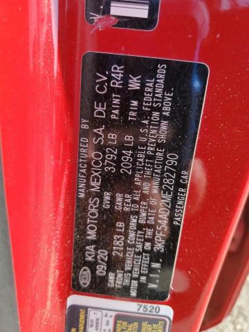 3KPF54AD2ME282790 - 2021 KIA FORTE EX 红色 照片 13