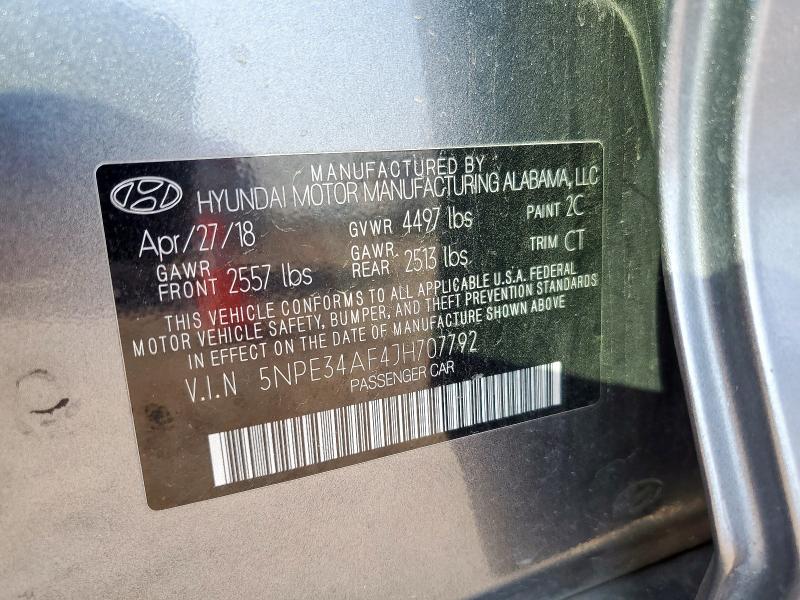 5NPE34AF4JH707792 - 2018 HYUNDAI SONATA SPORT Boz foto 12
