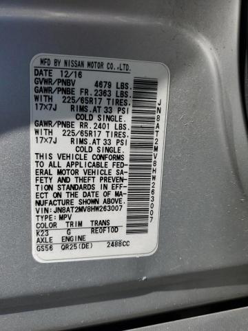 JN8AT2MV8HW263007 - 2017 NISSAN ROGUE S 银色 照片 14