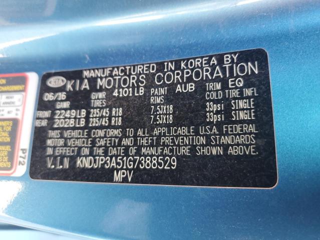 KNDJP3A51G7388529 - 2016 KIA SOUL + BLUE photo 14