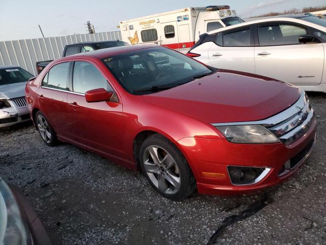 3FAHP0KC3AR166008 - 2010 FORD FUSION SPORT RED photo 4