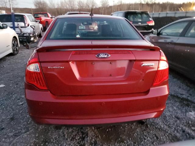 3FAHP0KC3AR166008 - 2010 FORD FUSION SPORT RED photo 6