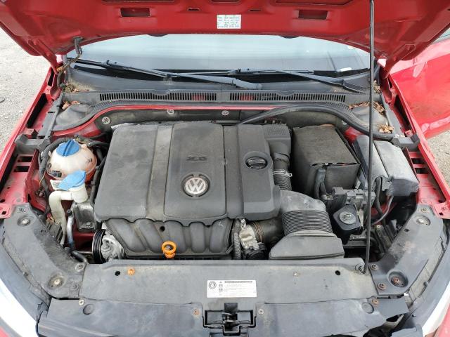 3VWDP7AJ7CM013100 - 2012 VOLKSWAGEN JETTA SE RED photo 11