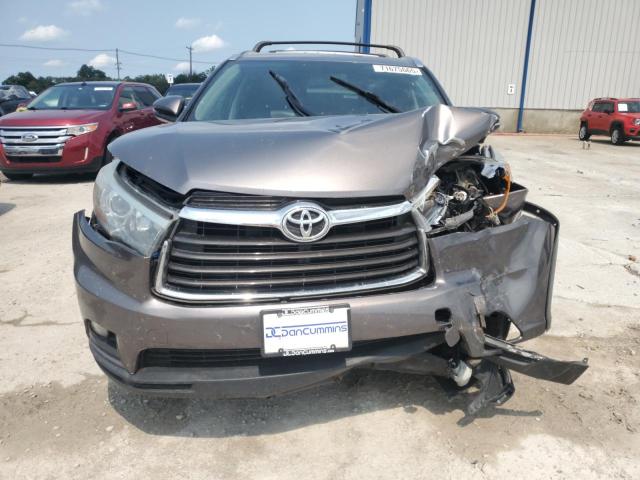 5TDJKRFHXGS306582 - 2016 TOYOTA HIGHLANDER XLE 灰色 照片 5