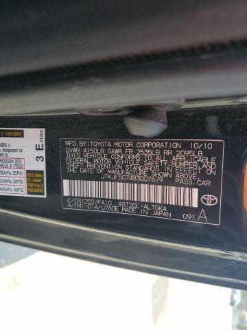 JTKJF5C74B3007679 - 2011 TOYOTA SCION TC შავი ფოტო 13