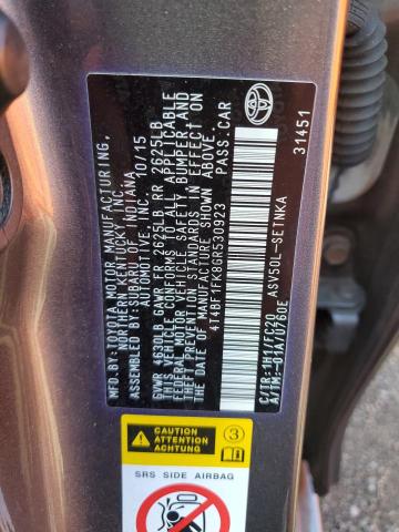 4T4BF1FK8GR530923 - 2016 TOYOTA CAMRY LE GRAY photo 12