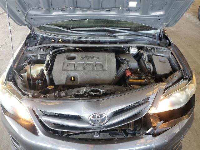 2T1BU4EE8DC005614 - 2013 TOYOTA COROLLA BASE GRAY photo 11