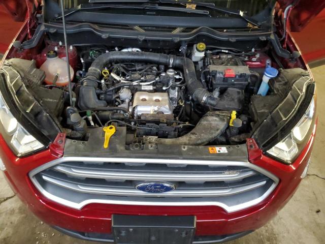MAJ3S2GE7KC299627 - 2019 FORD ECOSPORT SE BURGUNDY photo 11