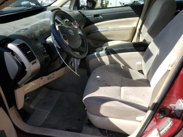 JTDKB22U540056844 - 2004 TOYOTA PRIUS MAROON photo 7