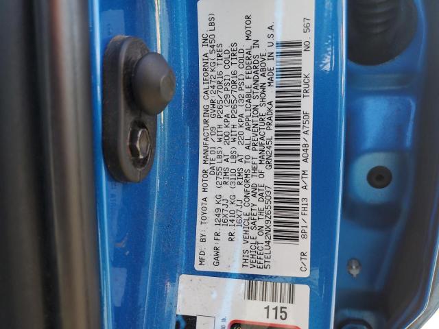 5TELU42NX9Z655037 - 2009 TOYOTA TACOMA DOUBLE CAB BLUE photo 12