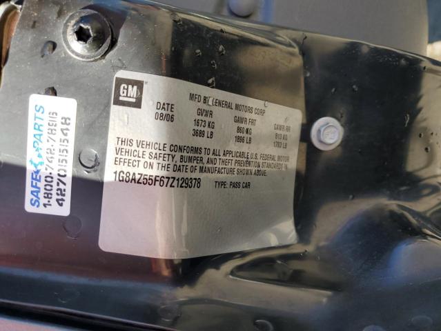 1G8AZ55F67Z129378 - 2007 SATURN ION LEVEL 2 灰色 照片 12